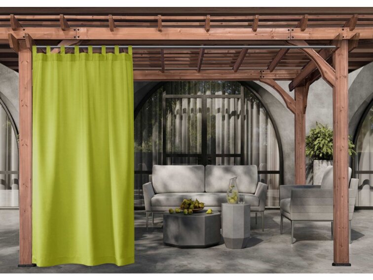 Venkovní zahradní závěs s poutky SANTIAGO color 32 olivová, různé rozměry MyBestHome