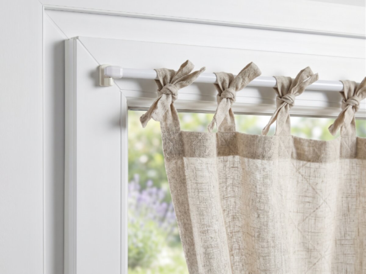 Vitrážová teleskopická samolepící tyč - vitrážka VARIO MAXI 2 kusy bílá 80-120 cm, 100-180 cm Mybesthome