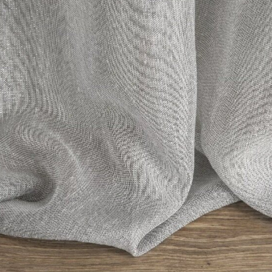 Dekorační dlouhá záclona s kroužky s leskem NORA stříbrná 140x250 cm (cena za 1 kus) MyBestHome