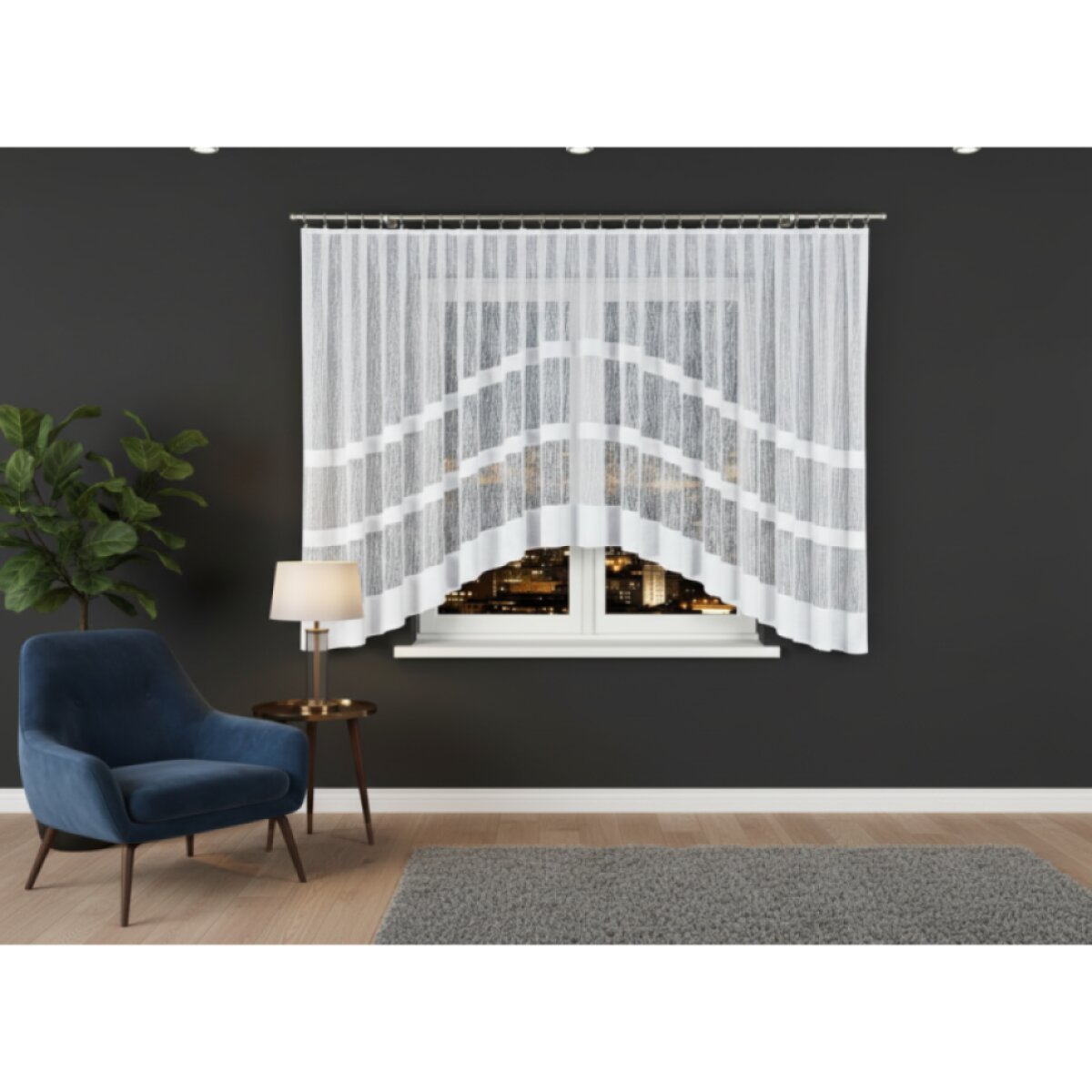 Dekorační krátká vzorovaná záclona na žabky WIKTORIA 500x160 cm MyBestHome