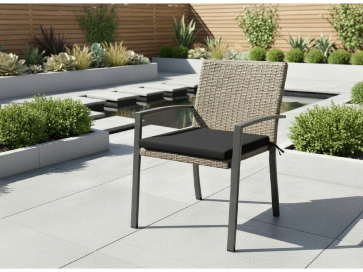 Zahradní podsedák na židli GARDEN color 01 černá 40x40x4 cm Mybesthome