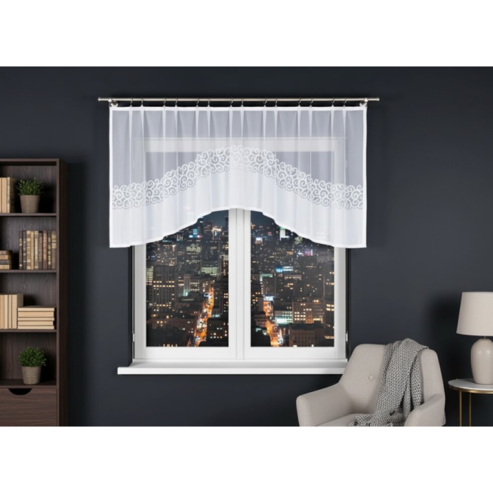 Dekorační oblouková krátká záclona na žabky DANIELA 250x90 cm MyBestHome
