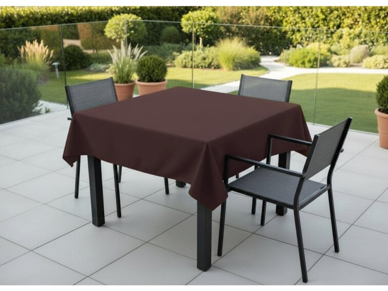 Venkovní čtvercový ubrus TERRA color 27 tmavě hnědá, různé rozměry Mybesthome