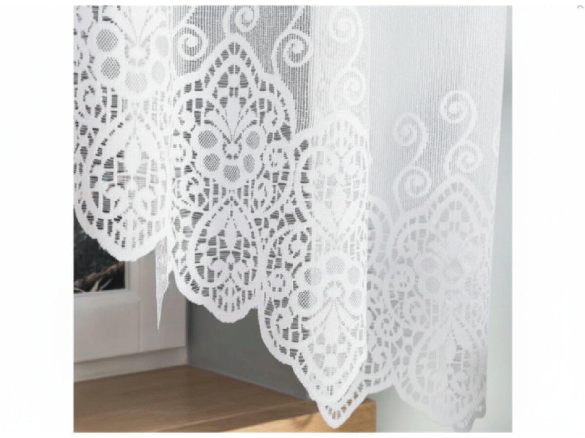 Dekorační oblouková krátká záclona na žabky LUDMILA 160 bílá 300x160 cm MyBestHome