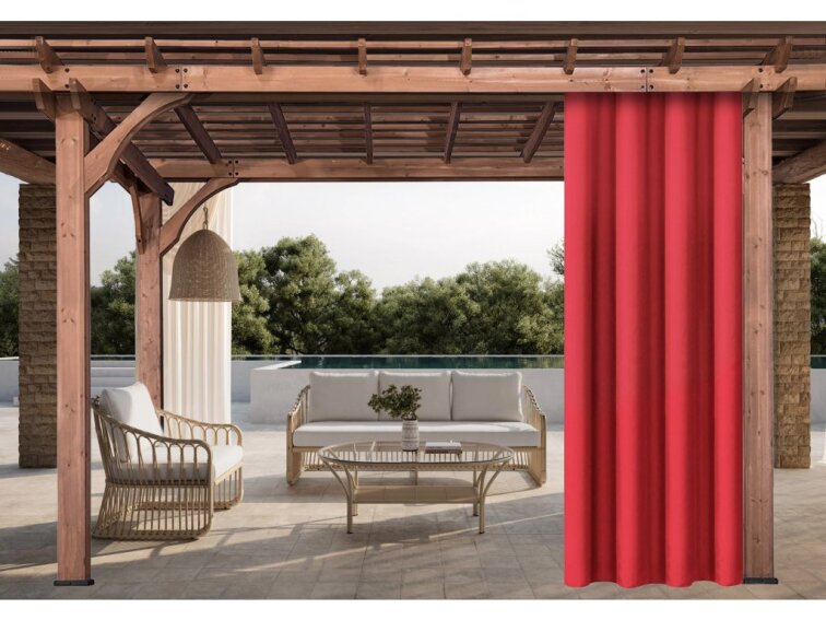 Venkovní zahradní závěs s tunýlkem JAMAICA color 10 červená, různé rozměry MyBestHome