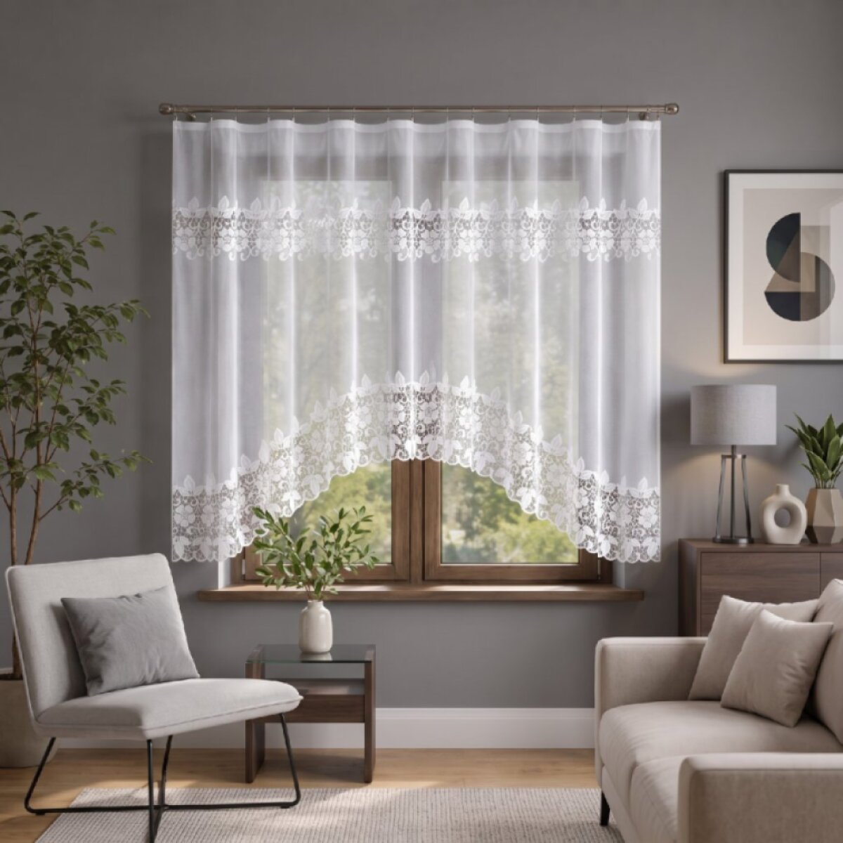Dekorační žakárová záclona s řasící páskou MARTHA 150 bílá 300x150 cm MyBestHome