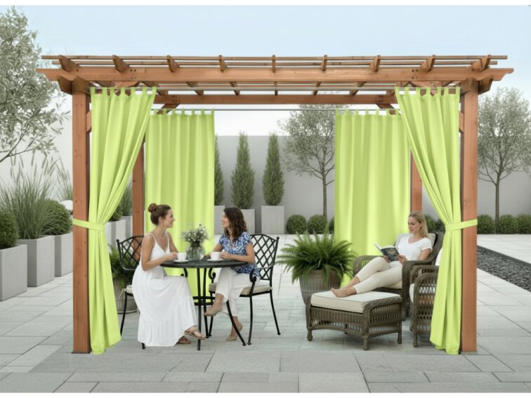 Venkovní zahradní závěs s poutky SANTIAGO color 20 pistáciová, různé rozměry MyBestHome