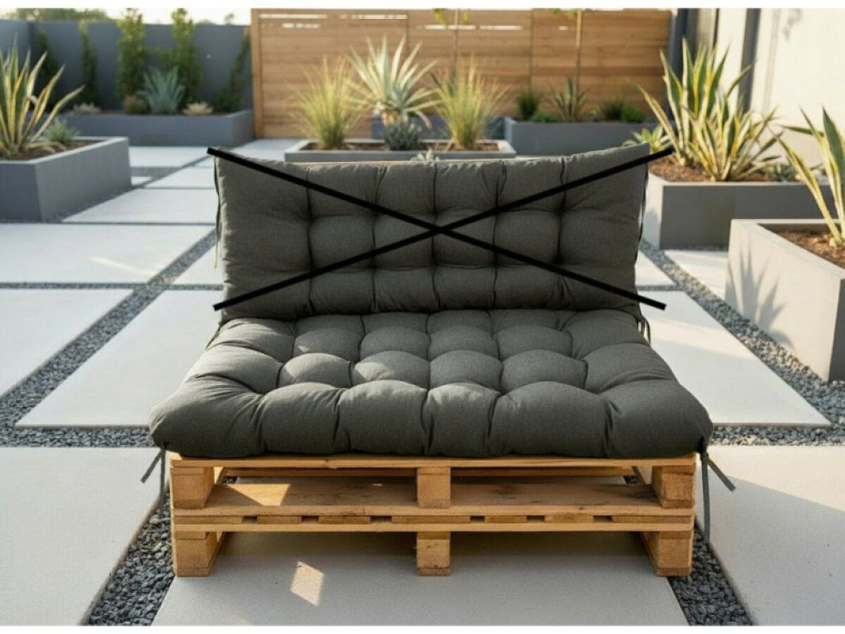 Paletový prošívaný sedák ALEX 120x80 cm color 02A antracit Mybesthome