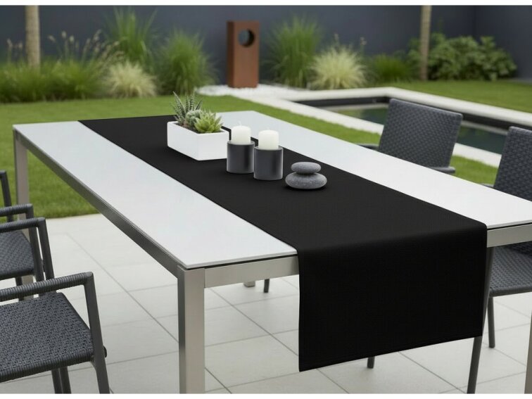Venkovní běhoun - ubrus RUNNER color 01 černá, různé rozměry Mybesthome