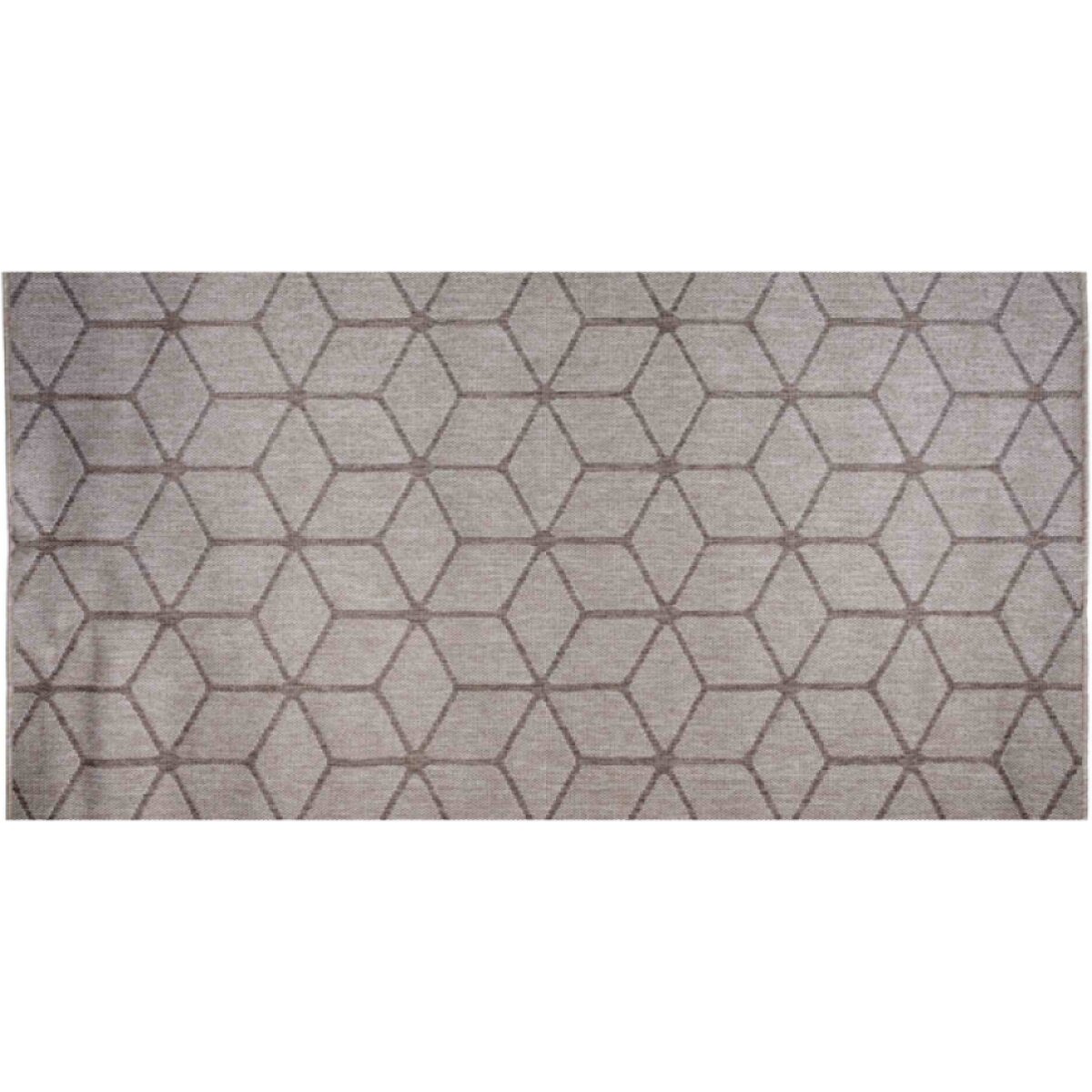 Venkovní vzorovaný koberec - běhoun EXPRESS HEXAGON šedá 60x100 cm Multidecor