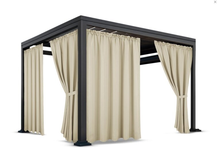 Venkovní zahradní závěs s tunýlkem BOGOTA světle béžová 03 různé rozměry MyBestHome