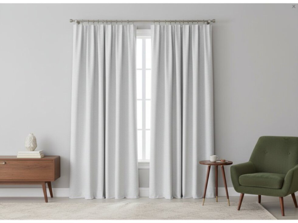 Dekorační zatemňující závěs SUPER BLACKOUT TAPE s řasící páskou pastelová šedá color 003 (cena za 1 kus) 140x250 cm 100% stínění Mybesthome