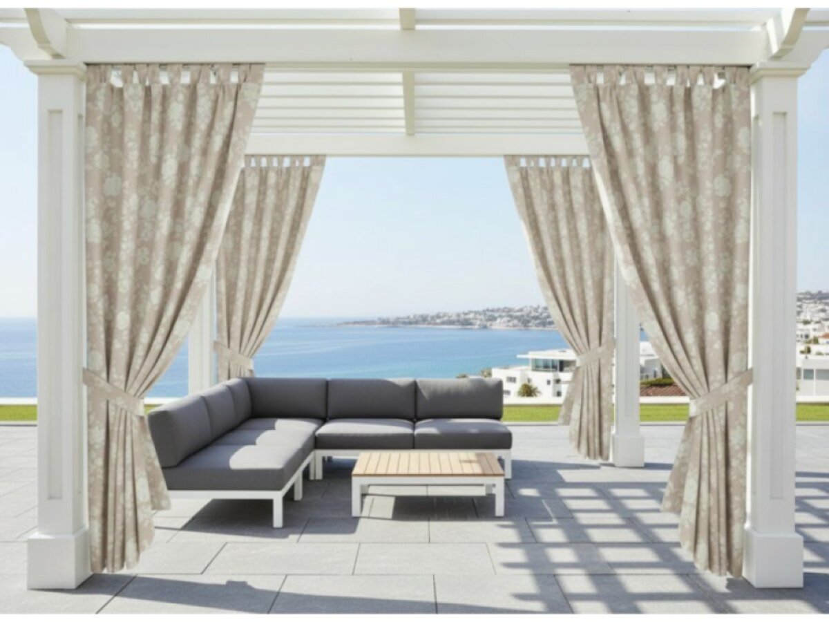Venkovní vzorovaný zahradní závěs s poutky LUANDA 155x240 cm MyBestHome