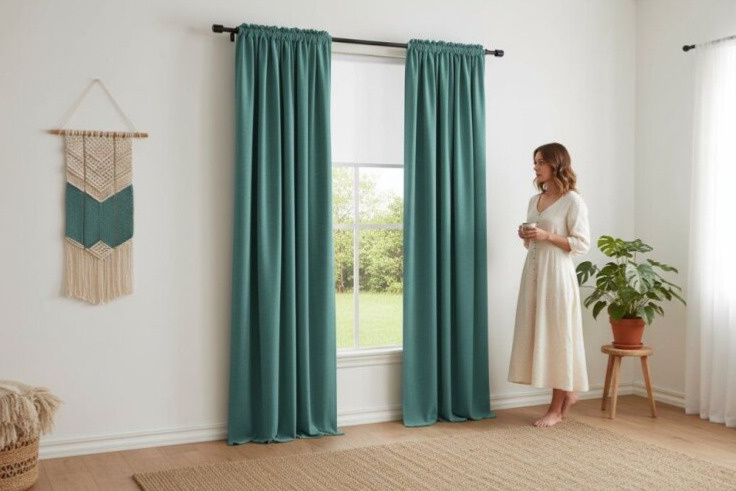 Zatemňovací závěs s řasící páskou "BLACKOUT" SHARY 135x270 cm, tyrkysová, (cena za 1 kus) MyBestHome