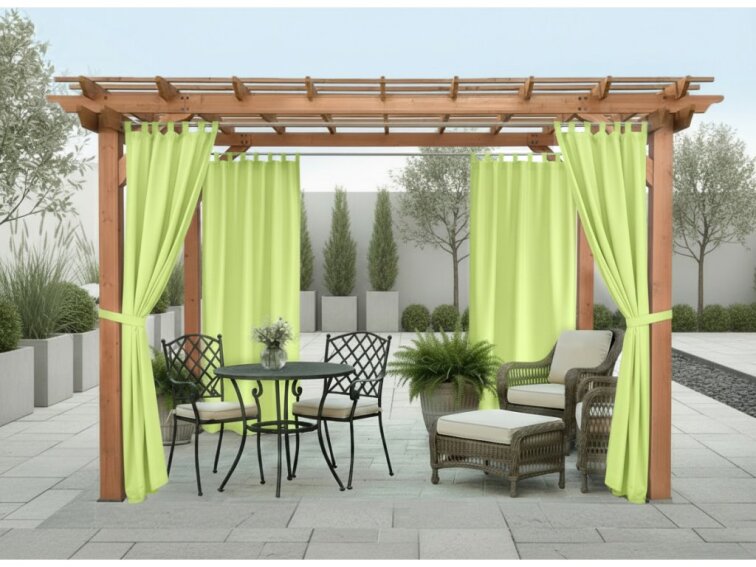 Venkovní zahradní závěs s poutky SANTIAGO color 20 pistáciová, různé rozměry MyBestHome