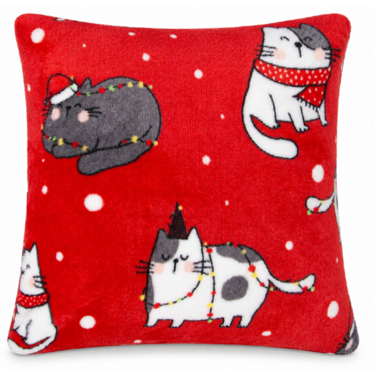 Vánoční povlak na polštář FESTIVE PETS 40x40 cm červená