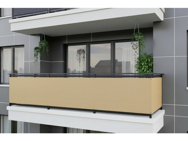 Balkonová zástěna OSLO béžová, výška 80 cm, šířka různé rozměry MyBestHome
