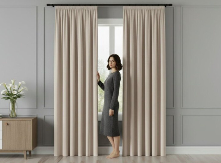 Dekorační závěs s řasící páskou VALMONT 140 cm x 250 nebo 260 cm color 016 krémová (cena za 1 kus) MyBestHome