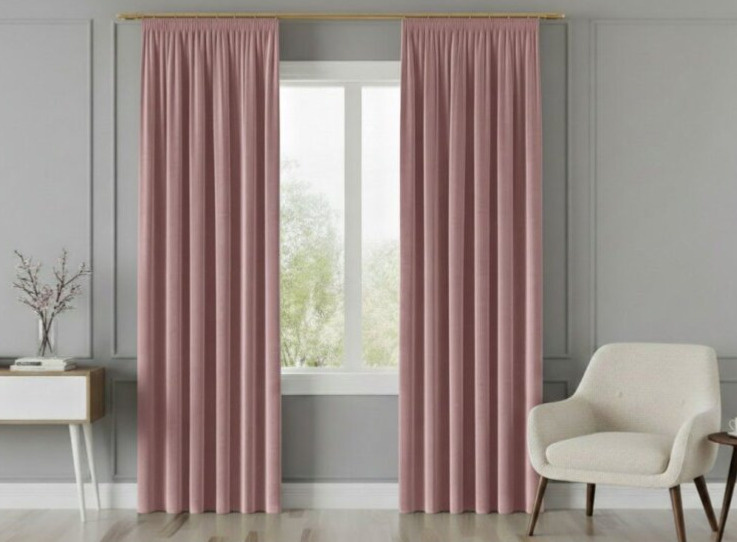 Dekorační závěs s řasící páskou VALMONT 140 cm x 250 nebo 260 cm color 013 růžová (cena za 1 kus) MyBestHome