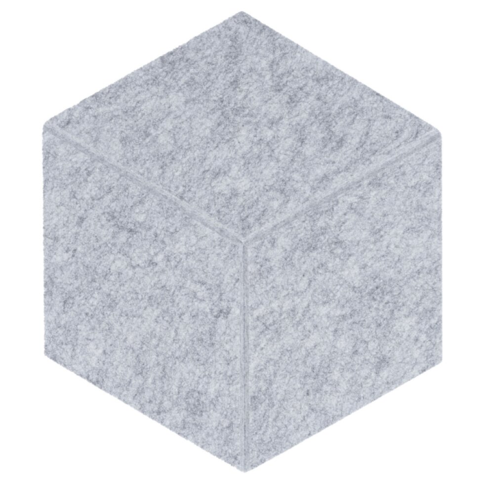 Dekorativní filcový nástěnný panel CROSS DESIGN šedá 40x46 cm hexagon - sada 2 ks