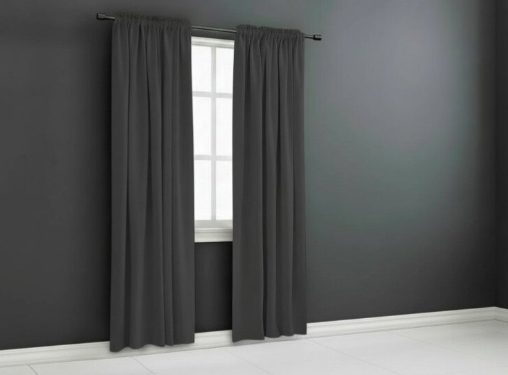Zatemňovací závěs s řasící páskou "BLACKOUT" VIGO 135x250 cm, grafitová, (cena za 1 kus) MyBestHome
