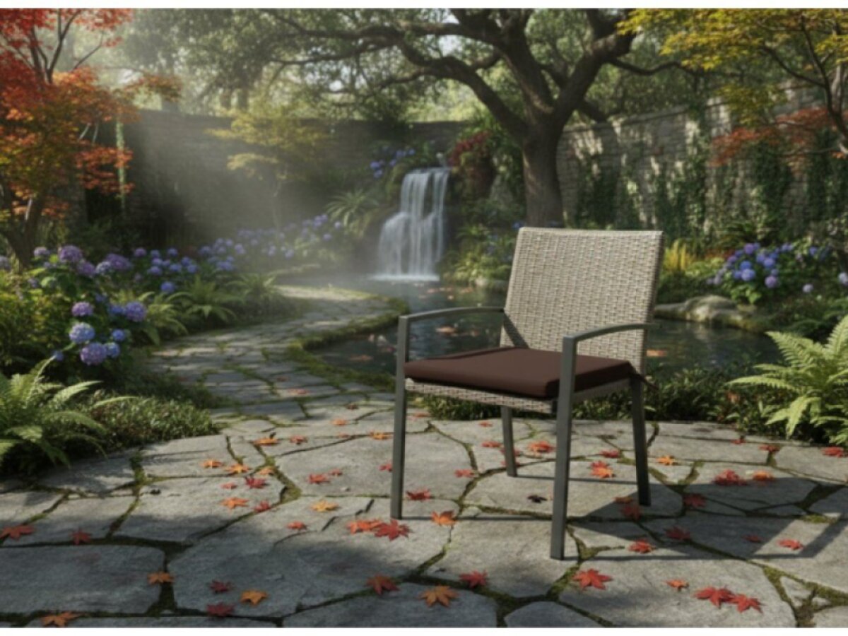 Zahradní podsedák na židli GARDEN color 27 tmavě hnědá 40x40x4 cm Mybesthome