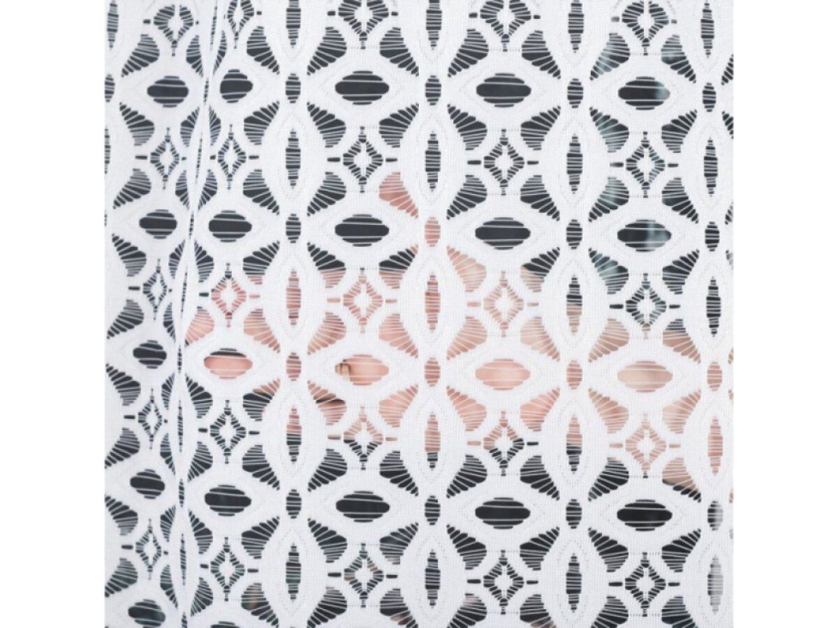 Dekorační krátká vzorovaná záclona na žabky ADRIANNA LINE 160 bílá 300x160 cm MyBestHome