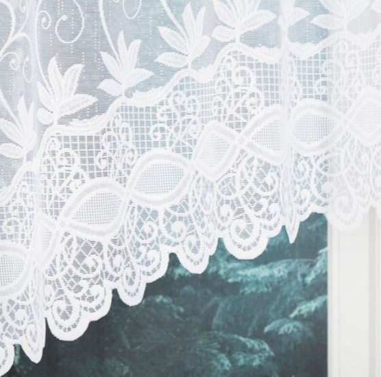 Dekorační oblouková krátká záclona na žabky JOWITA 80 bílá 300x80 cm MyBestHome