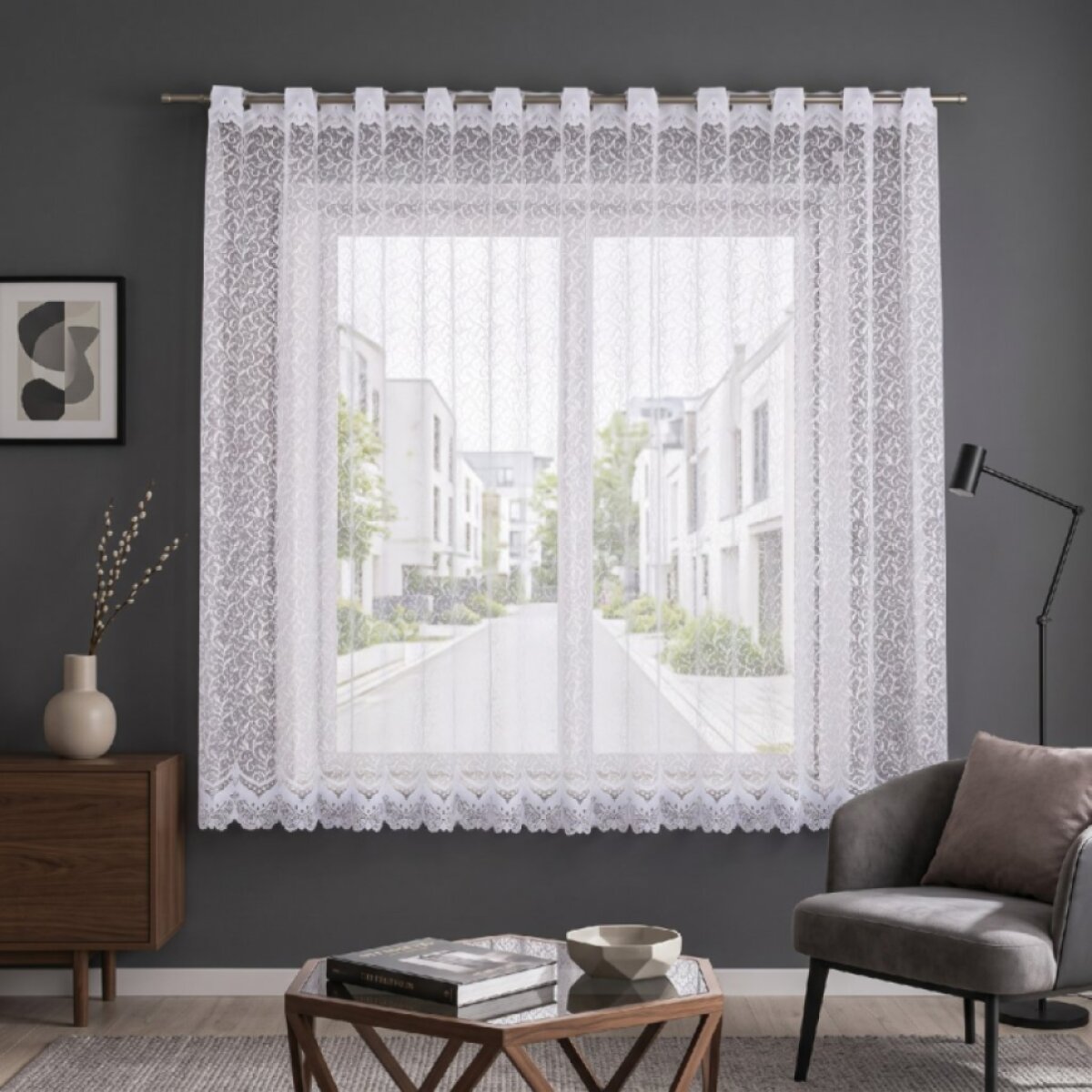 Dekorační krátká záclona na žabky nebo garnýž BOGUMILA 300x160 cm MyBestHome