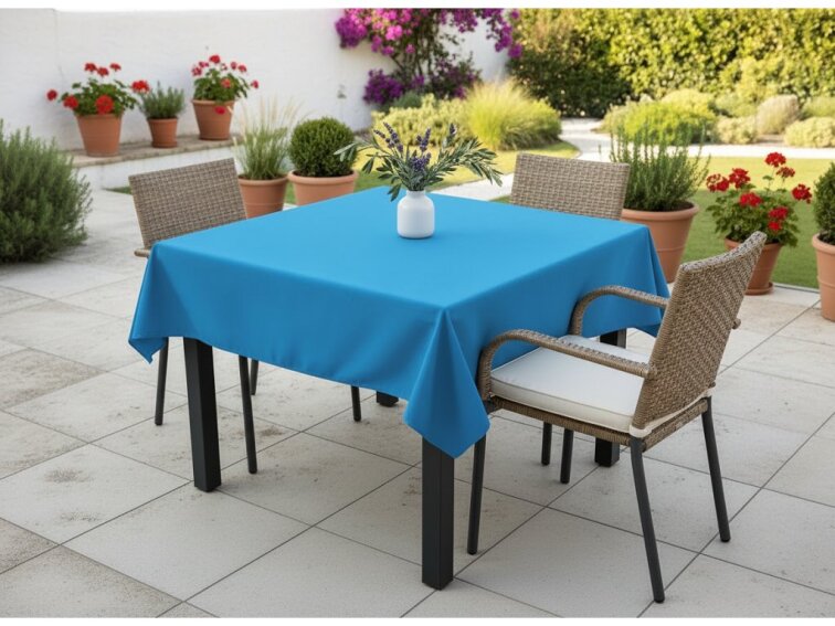 Venkovní čtvercový ubrus TERRA color 39 modrá, různé rozměry Mybesthome