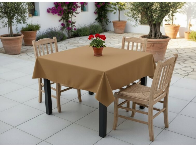 Venkovní čtvercový ubrus TERRA color 44 cappuccino, různé rozměry Mybesthome