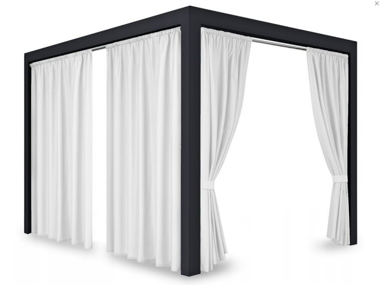 Venkovní zahradní závěs s tunýlkem BOGOTA bílá 10 různé rozměry MyBestHome