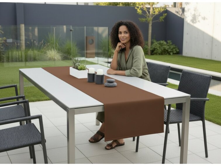 Venkovní běhoun - ubrus RUNNER color 22 hnědá, různé rozměry Mybesthome