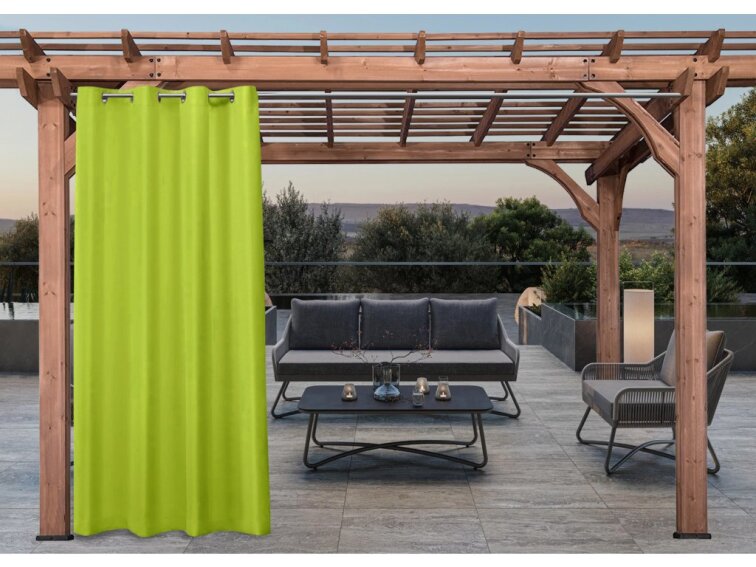 Venkovní zahradní závěs s kroužky MONTANA color 19 limonka, různé rozměry MyBestHome