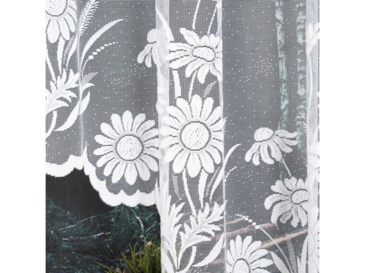 Dekorační oblouková krátká záclona na žabky ARALIA 160 bílá 300x160 cm MyBestHome