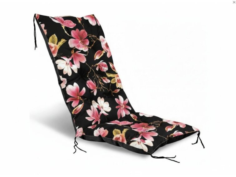 Zahradní prošívaný podsedák na židli s opěrkou 50x50x80 cm CALLUM vzor 65 Mybesthome