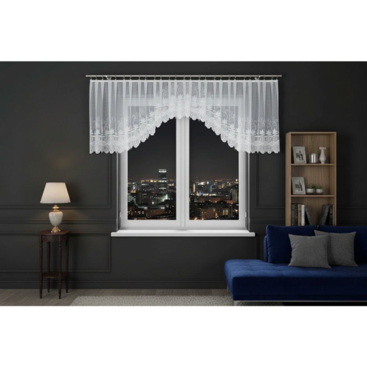 Dekorační oblouková krátká záclona na žabky JOWITA 400x80 cm MyBestHome