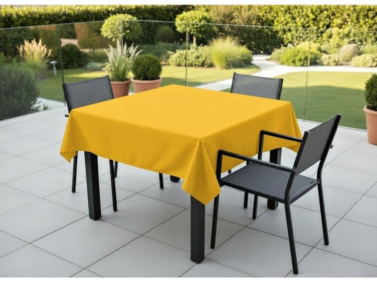 Venkovní čtvercový ubrus TERRA color 40 mustard/hořčicová, různé rozměry Mybesthome