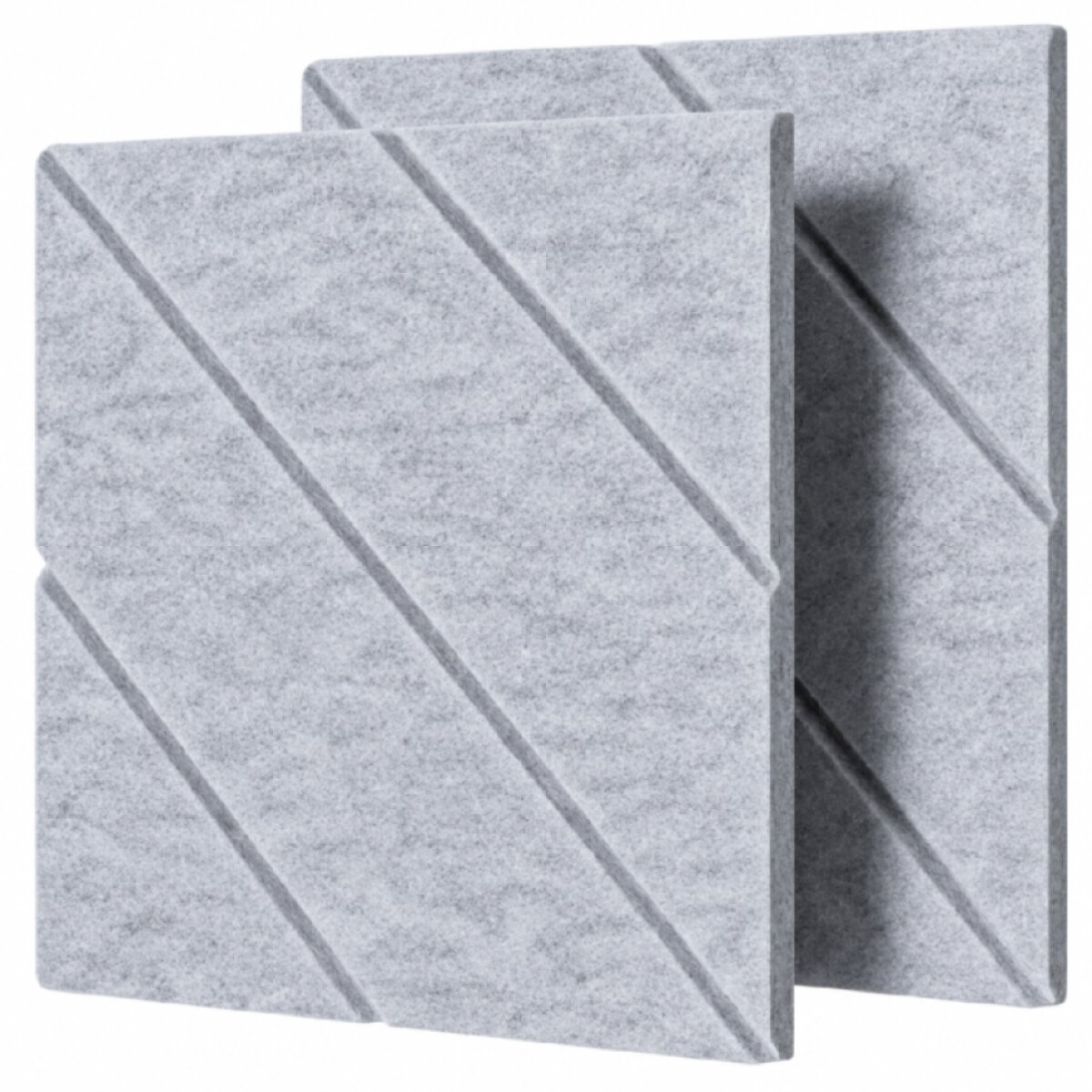 Dekorativní filcový nástěnný panel CROSS DESIGN šedá 40x40 cm čtverec - Cena za 2 kusy v balení