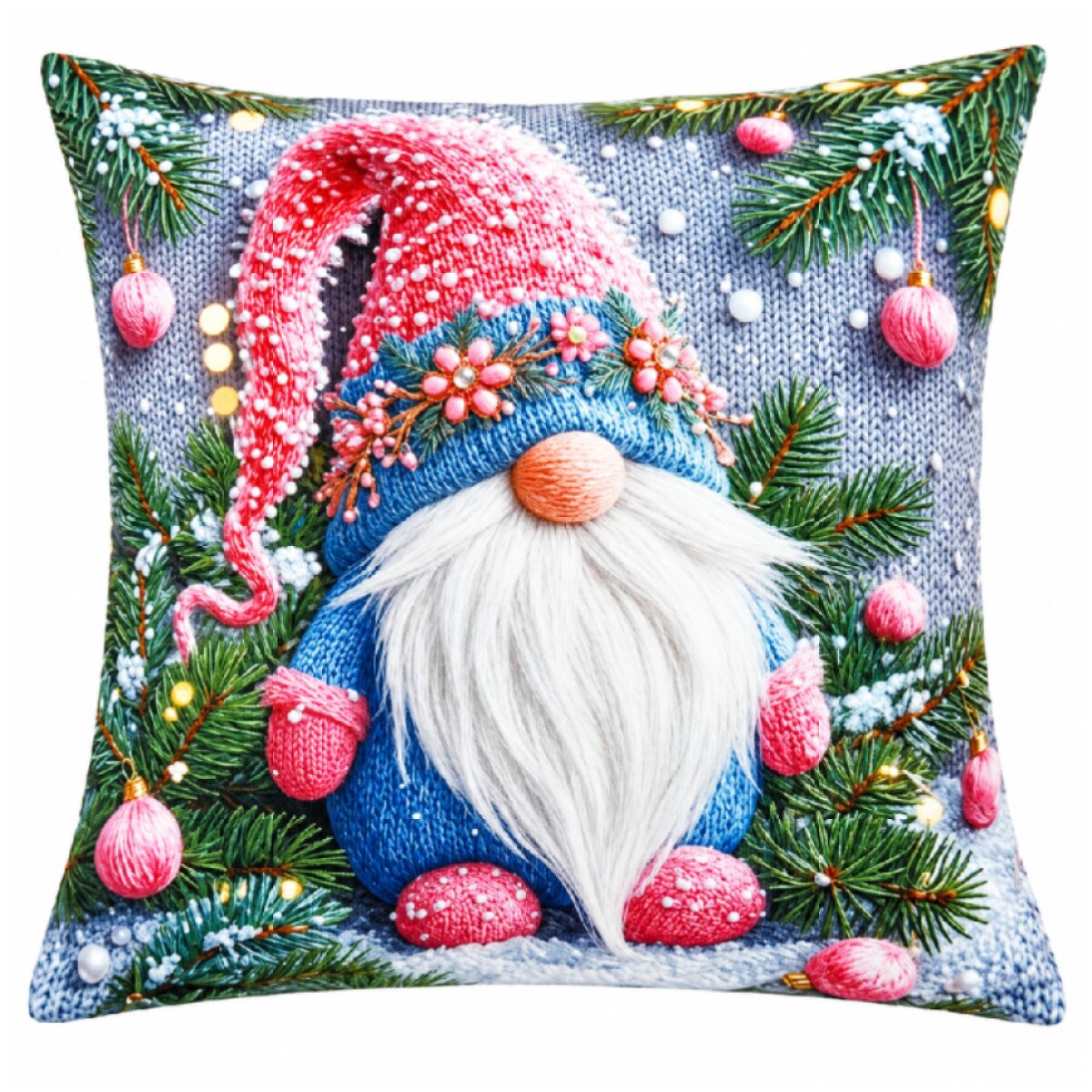 Vánoční povlak na polštář XMAS GNOM II. 40x40 cm