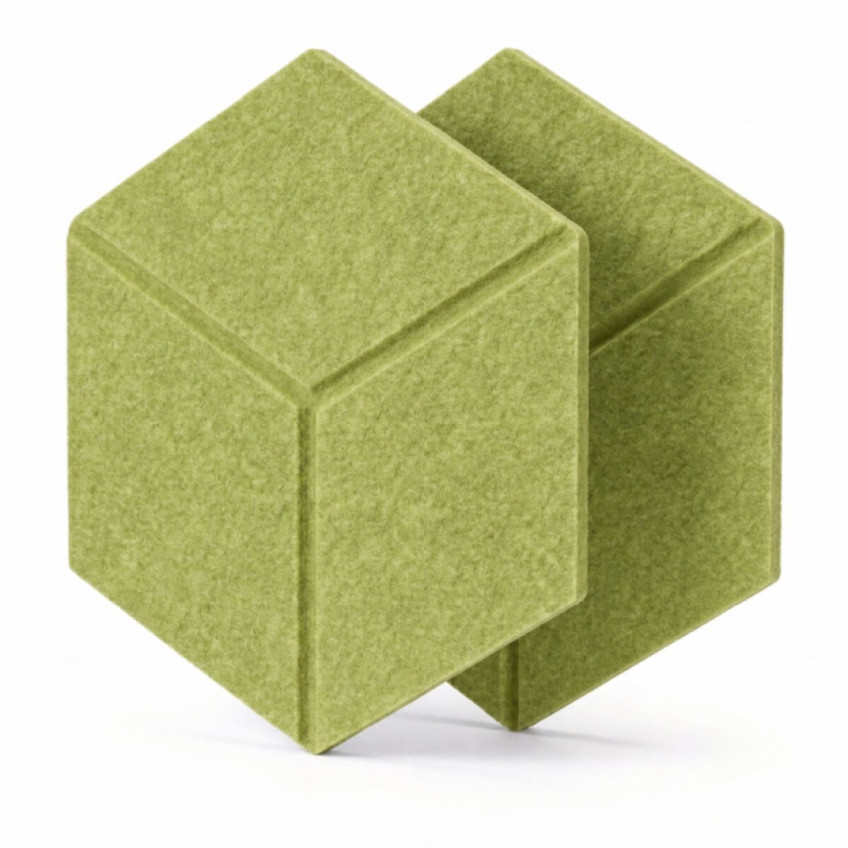Dekorativní filcový nástěnný panel CROSS DESIGN zelená 40x46 cm hexagon - sada 2 ks