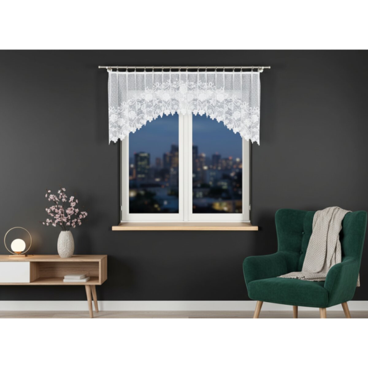 Dekorační oblouková krátká záclona na žabky DEMETRIA 250x80 cm MyBestHome