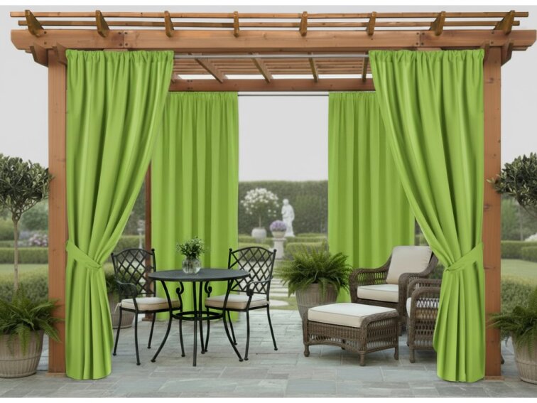 Venkovní zahradní závěs s tunýlkem JAMAICA color 19 limonka, různé rozměry MyBestHome