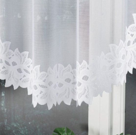 Dekorační oblouková krátká záclona na žabky BASTIA 120 bílá 300x120 cm MyBestHome