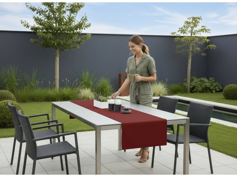 Venkovní běhoun - ubrus RUNNER color 12 vínová, různé rozměry Mybesthome