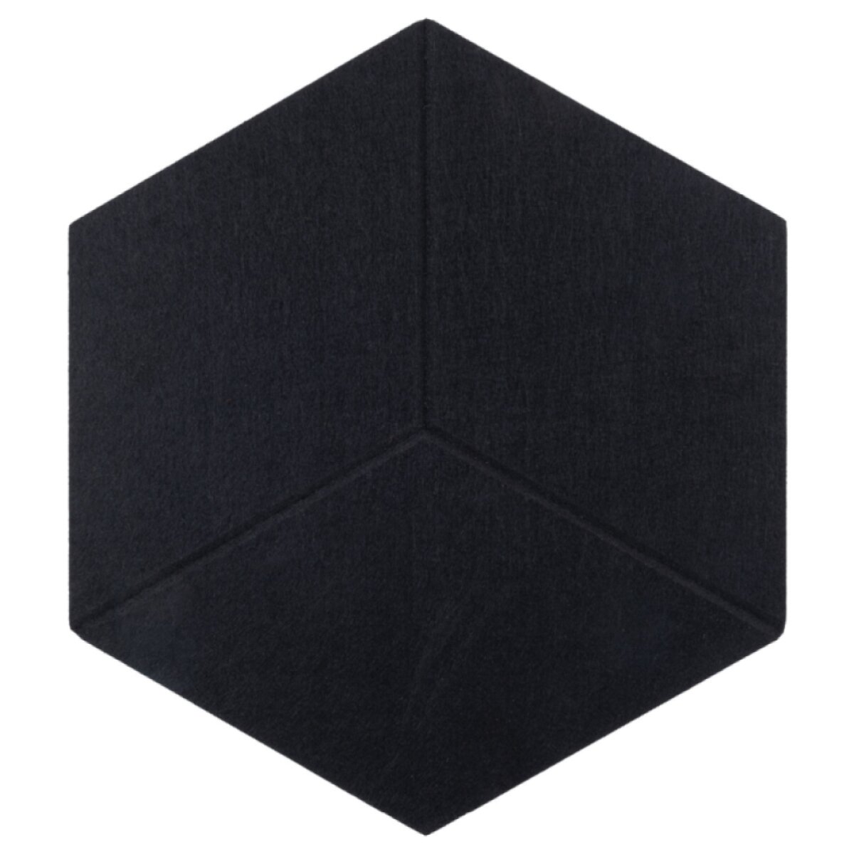 Dekorativní filcový nástěnný panel CROSS DESIGN černá 40x46 cm hexagon - sada 2 ks
