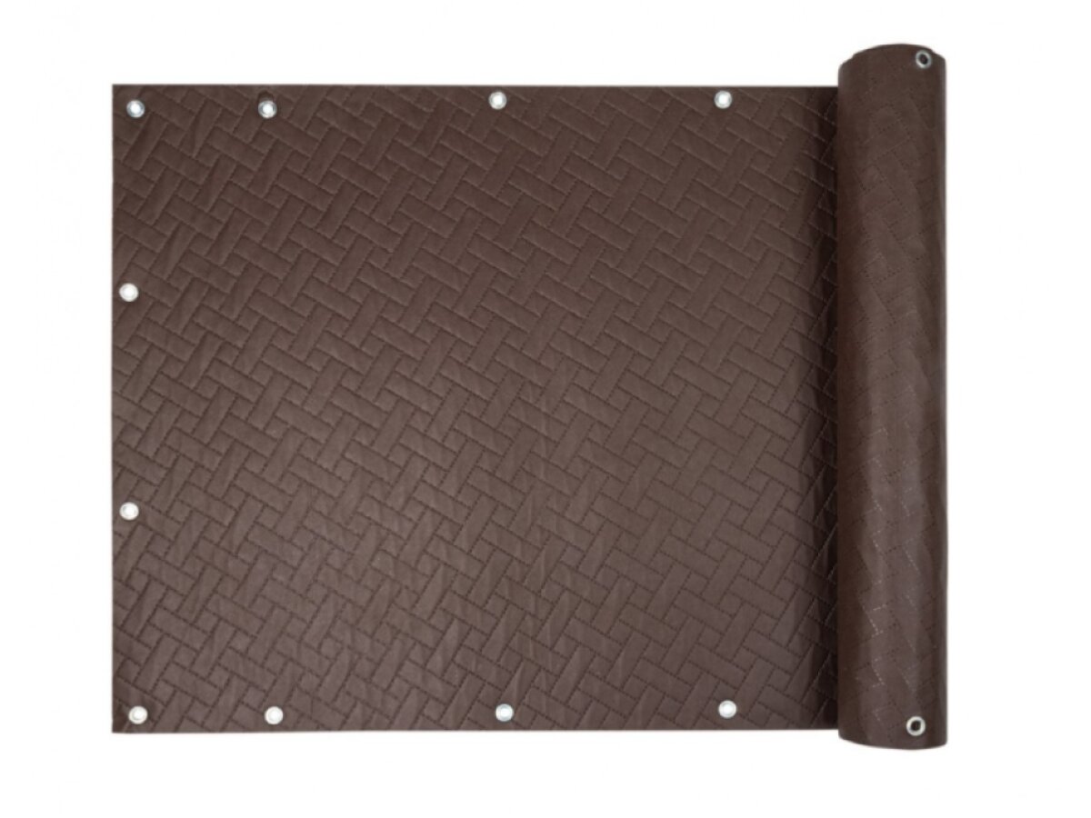 Balkonová zástěna PREMIUM výška 100 cm, šířka různé rozměry ratanový vzor hnědá, 240g/m2 MyBestHome