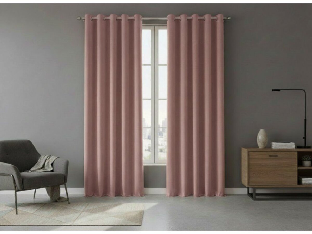 Dekorační velvet závěs s kroužky VALENTINO 013 tmavě růžová 140x250 cm (cena za 1 kus) MyBestHome
