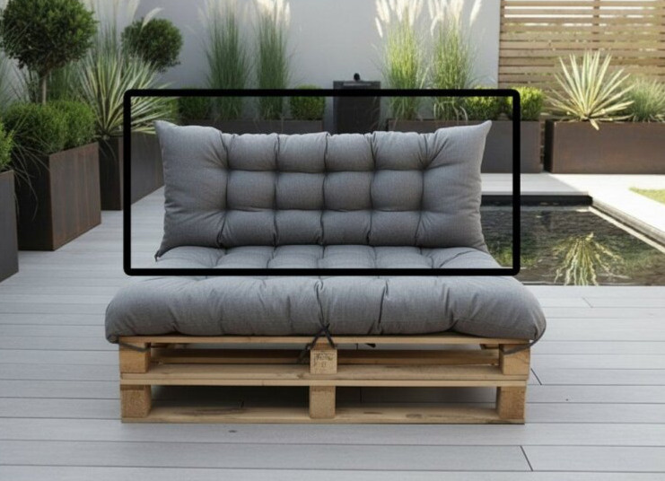 Paletová prošívaná opěrka DARIO 120x40 cm color 23 šedá MyBestHome