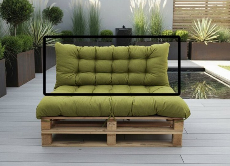 Paletová prošívaná opěrka DARIO 120x40 cm color 19 olivová MyBestHome